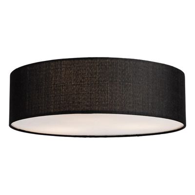 Firstlight Camden 3-Light Flush Ceiling Light in Black