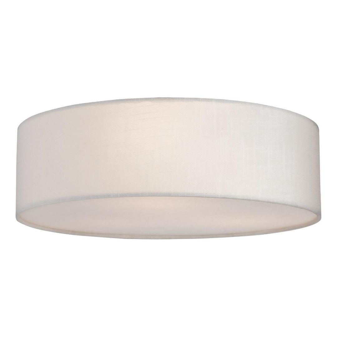Firstlight Camden 3-Light Flush Ceiling Light in Cream - Image 1