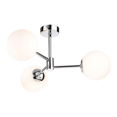 Firstlight Splash 3-Light Semi-Flush Ceiling Light Opal in Chrome