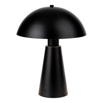 Firstlight Crown Table Lamp with On/Off Switch in Black