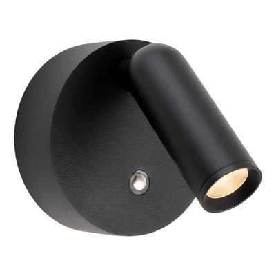 Firstlight LED Rechargeable Wall Wall Spotlight Dimmable Warm White 3000K in Black