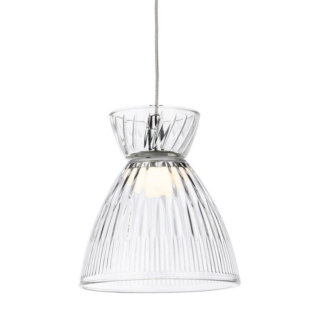 Firstlight LED Royale Pendant Light Warm White 3000K Clear in Chrome - Image 1