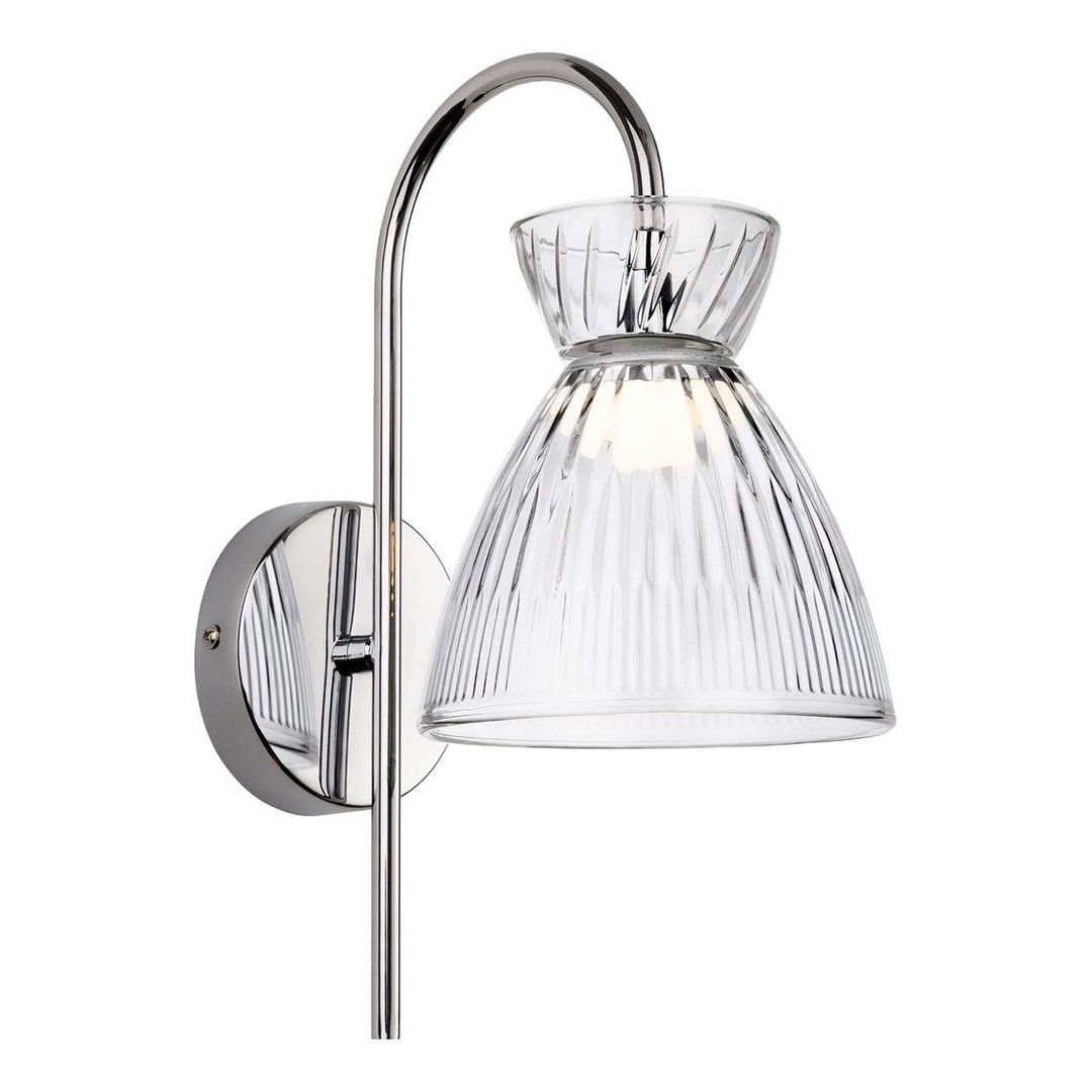 Firstlight LED Royale Wall Wall Light Warm White 3000K Clear in Chrome - Image 1