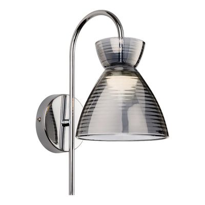 Firstlight LED Royale Wall Wall Light Warm White 3000K Smoked in Chrome