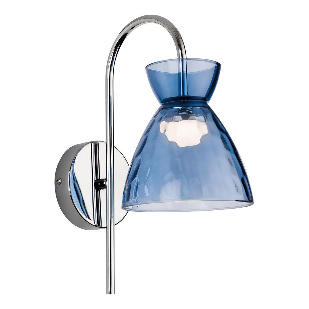 Firstlight LED Royale Wall Wall Light Warm White 3000K Blue in Chrome - Image 1