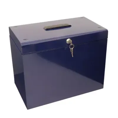 ValueX Cathedral Metal Suspension File Box A4 Blue - A4BL