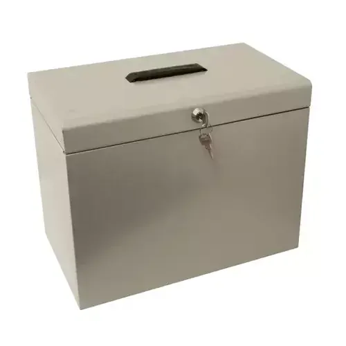 ValueX Cathedral Metal Suspension File Box A4 Grey - A4GY - Image 1