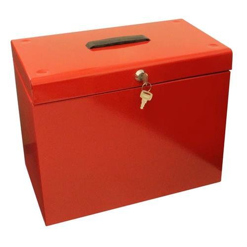 ValueX Cathedral Metal Suspension File Box A4 Red - FPA4RD - Image 1