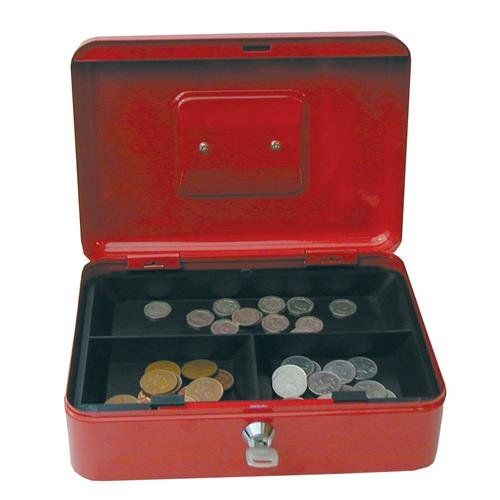 ValueX Metal Cash Box 300mm (12 Inch) Key Lock Red - CBRD12 - Image 1