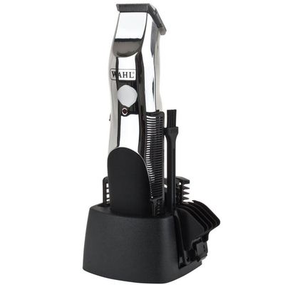 WAHL Groomsman Rechargeable 9916-1117 Beard Trimmer - Black & Chrome, Black,Silver/Grey