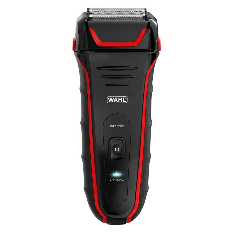 WAHL Clean & Close Wet & Dry Stubble Foil Shaver - Black & Red, Red,Black - Image 1