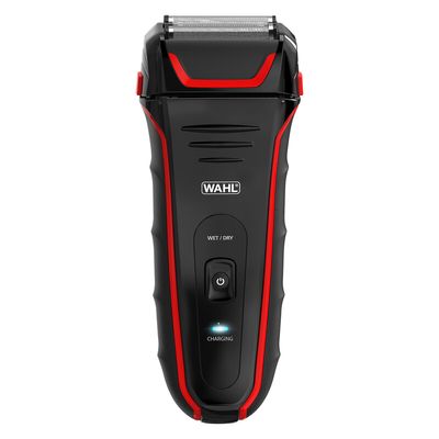 WAHL Clean & Close Wet & Dry Stubble Foil Shaver - Black & Red, Red,Black