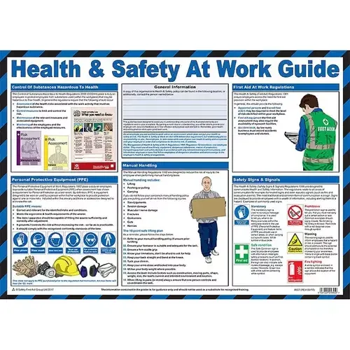 Health & Safety At Work Laminated Guidance Poster A2 - A607 - Image 1