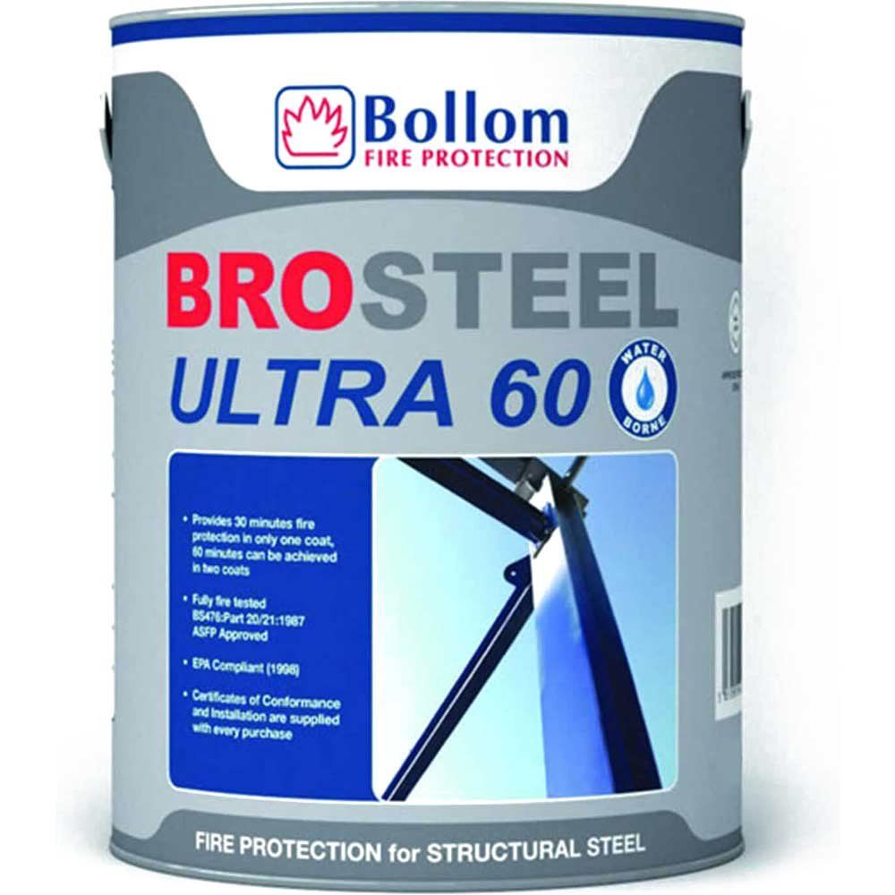Bollom Brosteel Ultra 60 Intumescent Fire Metal Paint White White 2.5l - Image 1