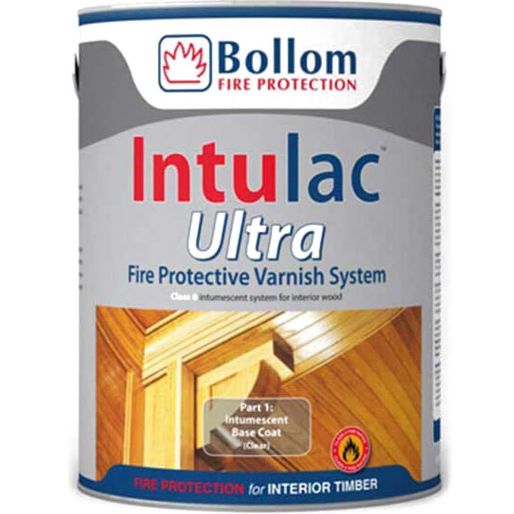 Bollom Intulac Ultra Base Coat Intumescent Fire Paint for Timber Clear 5l - Image 1
