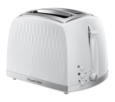 2 Slice Honeycomb Toaster White - White