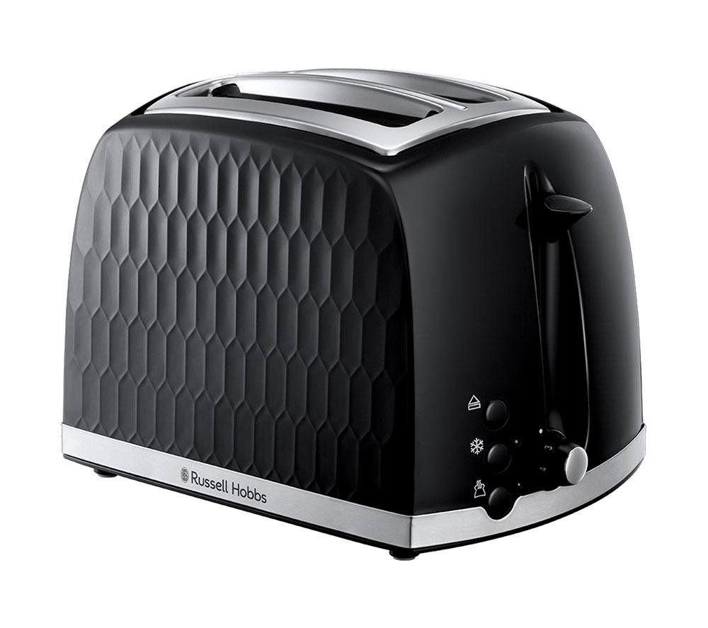 2 Slice Honeycomb Toaster Black - Black - Image 1