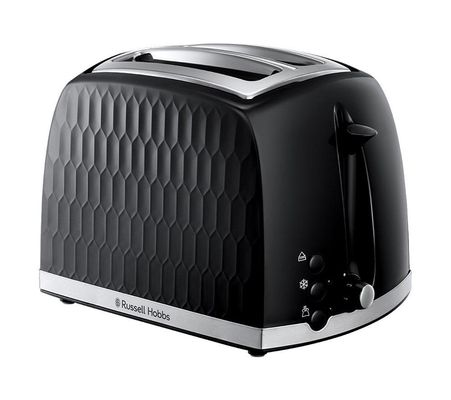 2 Slice Honeycomb Toaster Black - Black