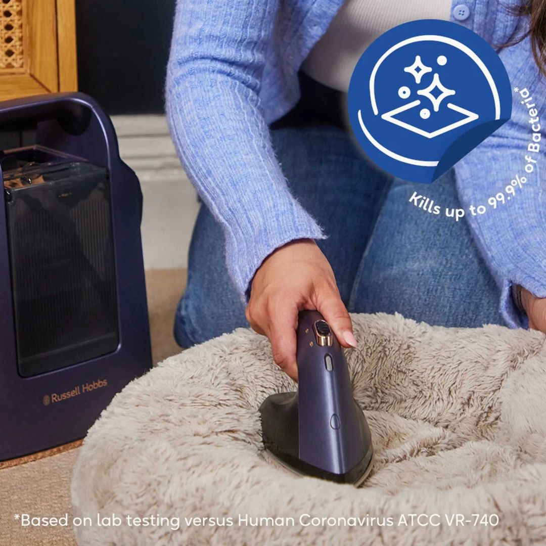 RUSSELL HOBBS Steam Genie 2in1 Maestro Clothes Steamer - Midnight Blue, Blue - Image 1