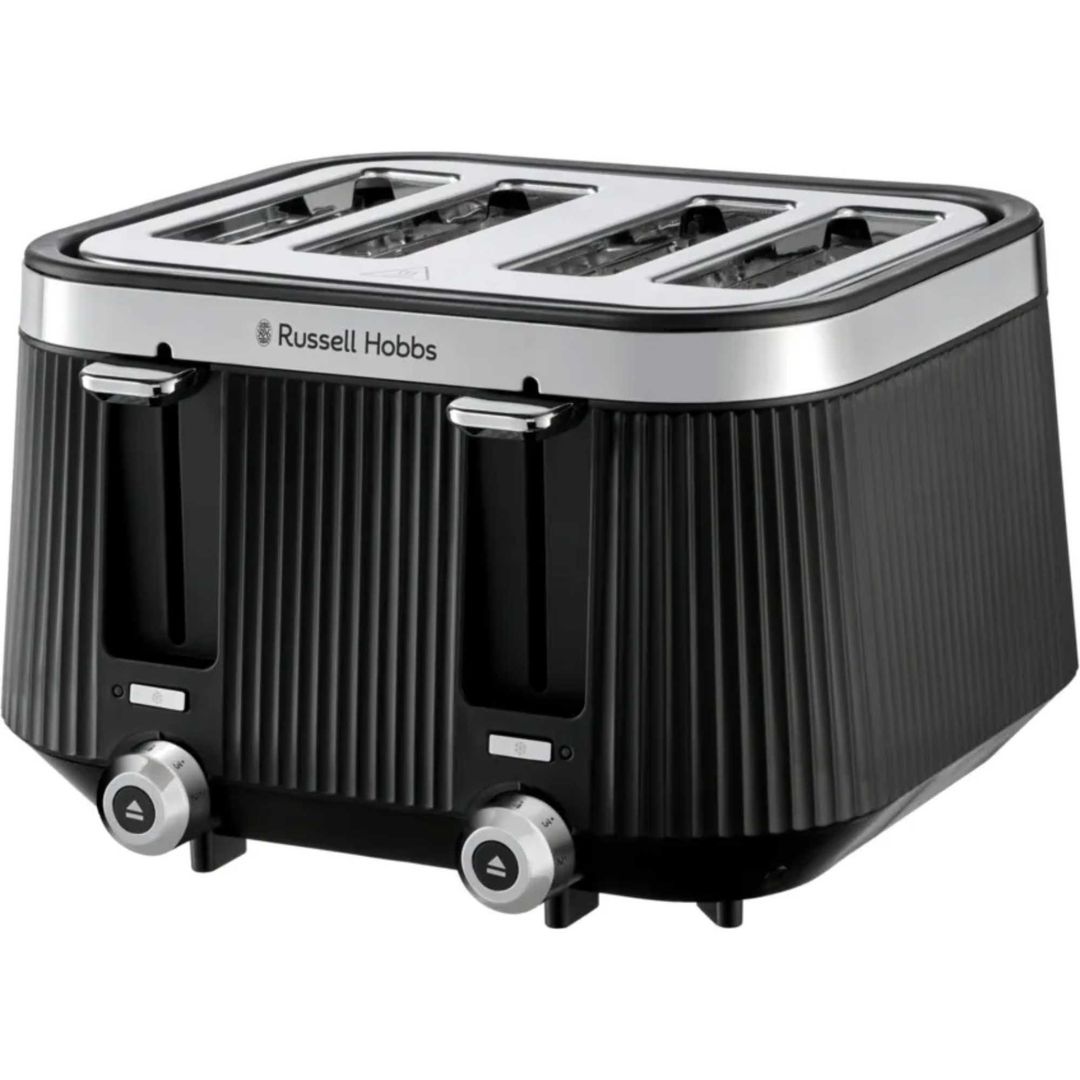 RUSSELL HOBBS Bronte 26770 4-Slice Toaster - Black, Black - Image 1