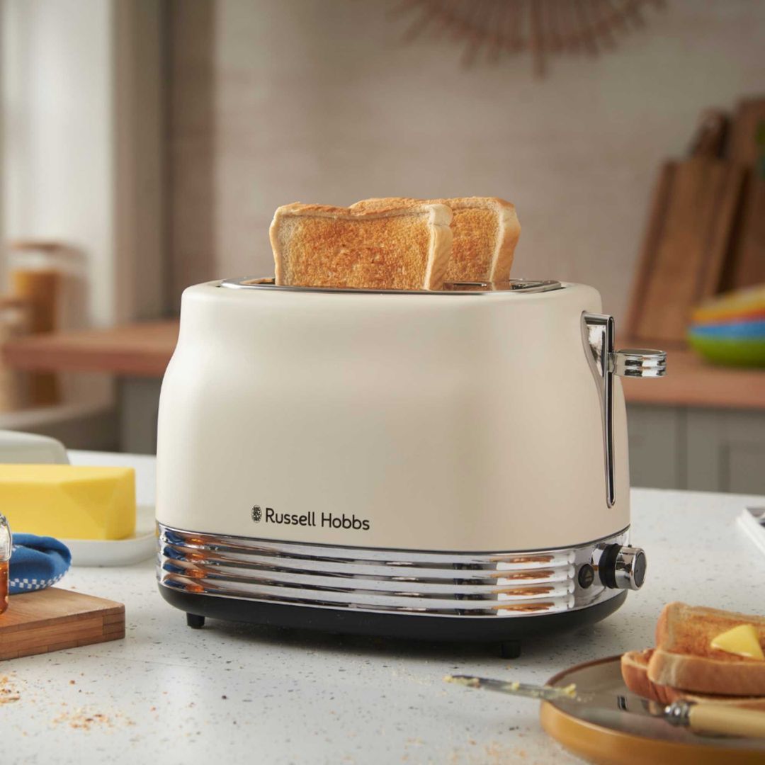 RUSSELL HOBBS Hanley 2 Slice Toaster - Jasmine, Cream - Image 1