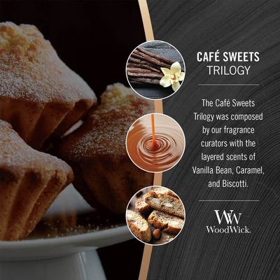 Woodwick Women's Trilogy Café Sweets Ellipse Candle