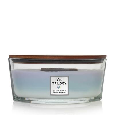 Woodwick Women's Trilogy Calming Retreat Ellipse Candle