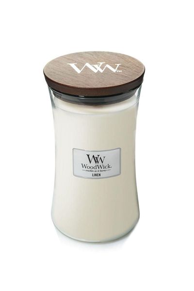 Woodwick Women's Linen Spa Large Candle in White