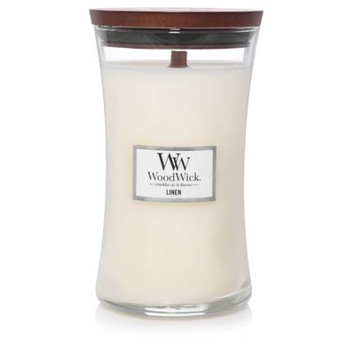 Woodwick Women's Linen Spa Large Candle in White - Thumbnail 2