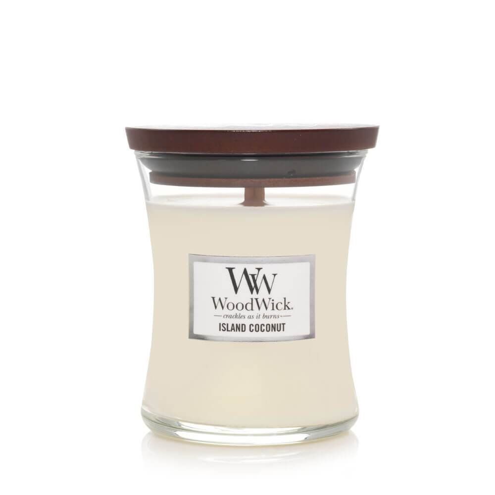 Woodwick Women's Island Coconut Medium Candle in White - Image 1