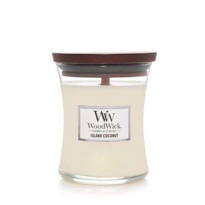 Woodwick Women's Island Coconut Medium Candle in White