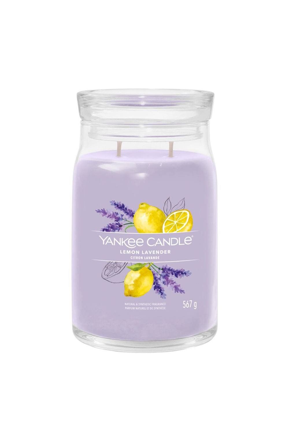Yankee Candle Signature Large Jar Candle - Lemon Lavender 567g in Purple - Image 1