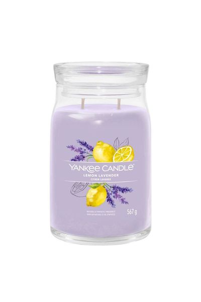 Yankee Candle Signature Large Jar Candle - Lemon Lavender 567g in Purple