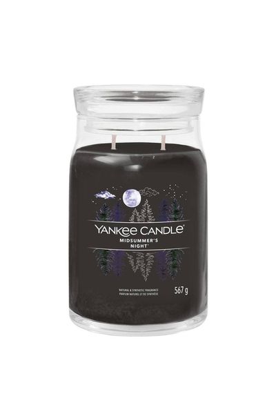 Yankee Candle Signature Large Jar Candle - Midsummers Night 567g in Black | Size: 567 g