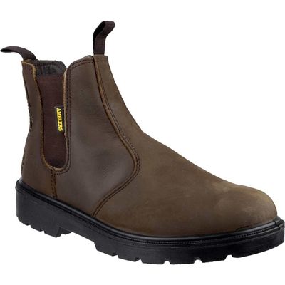 Amblers Mens Safety FS128 Hardwearing Pull On Safety Dealer Boots Brown Size 15