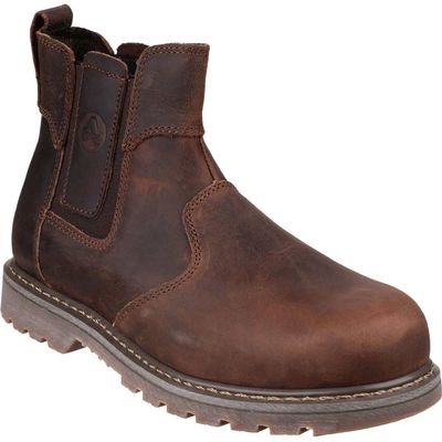 Amblers Safety Pull On Dealer Safety Boots Brown Size 7