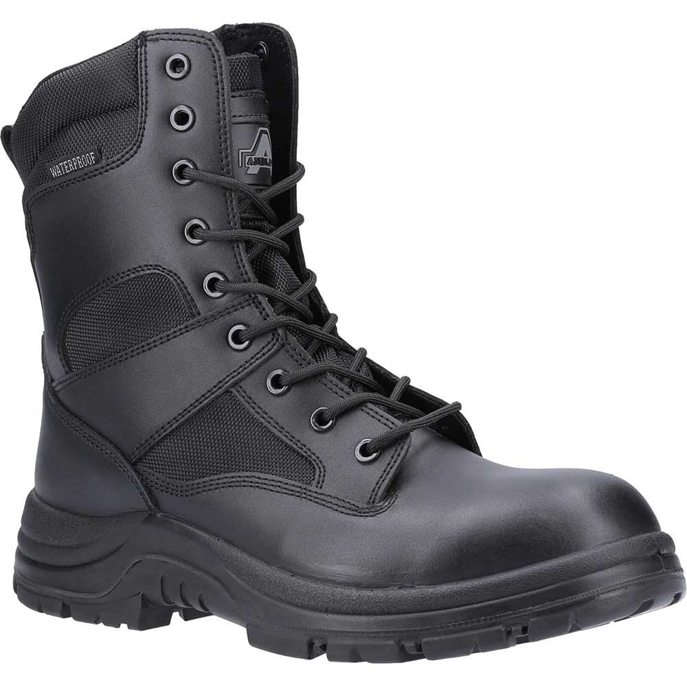 Amblers Mens Safety Combat Hi-Leg Waterproof Metal Free Boots Black Size 5 - Image 1