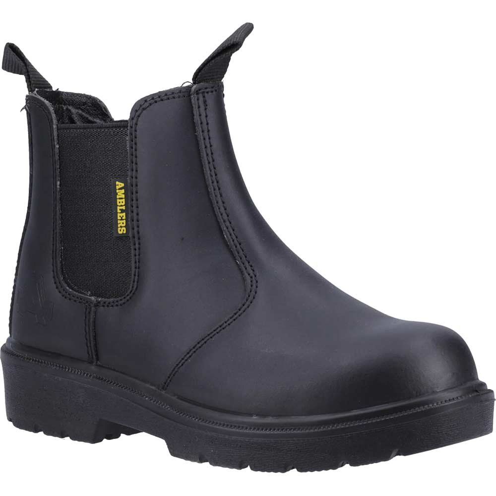Amblers Mens Safety FS116 Dual Density Pull On Safety Dealer Boots Black Size 9 - Image 1