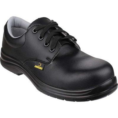Amblers Safety FS662 Metal Free Water Resistant Lace Up Safety Shoe Black Size 8