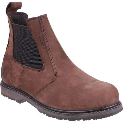 Amblers Mens Safety As148 Sperrin Lightweight Waterproof Pull On Dealer Safety Boots Brown Size 8