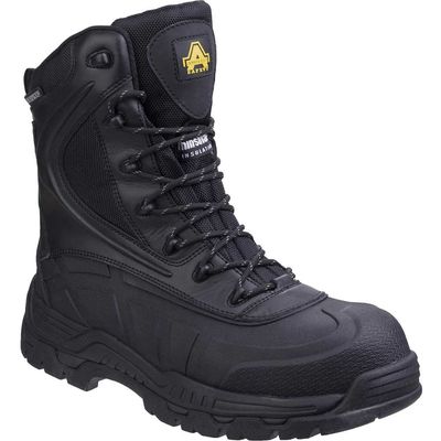 Amblers Mens Safety AS440 Hybrid Metal Free Hi-Leg Waterproof Safety Boots Black Size 9