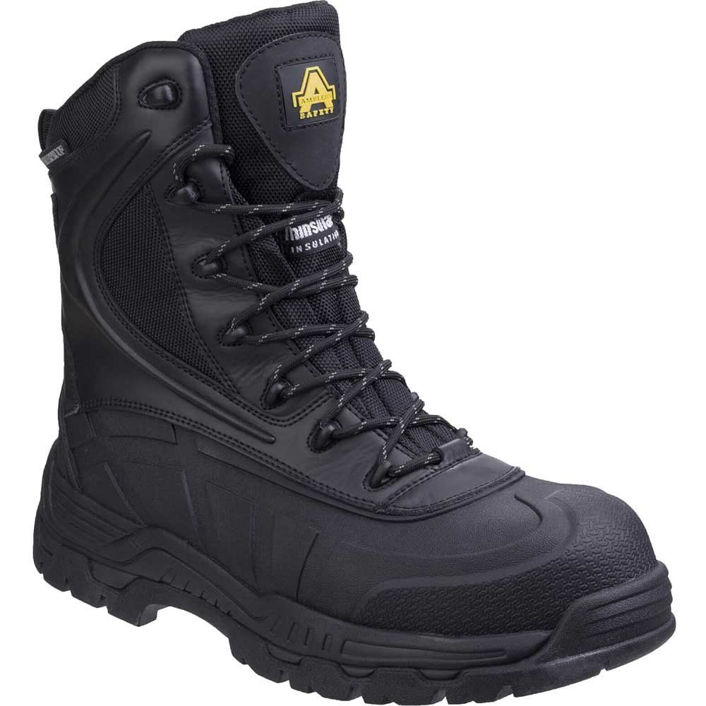 Amblers Mens Safety AS440 Hybrid Metal Free Hi-Leg Waterproof Safety Boots Black Size 4 - Image 1