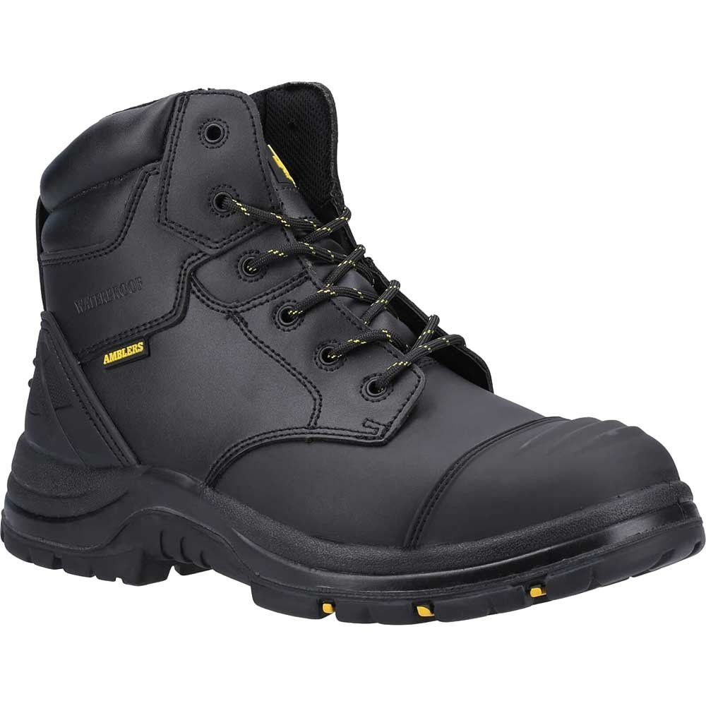 Amblers Safety AS305C Winsford Lace Up Metal Free Waterproof Safety Boot Black Size 8 - Image 1