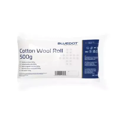 500g Blue Dot Cotton Wool Roll (Pack 1) - 30CWR500