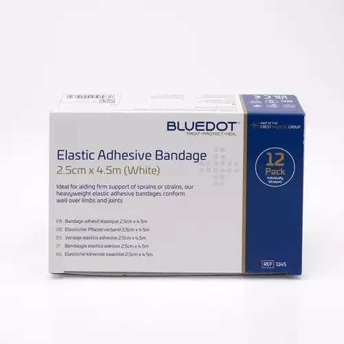 Blue Dot Wrapped White EAB 2.5cm x 4.5m (Pack 12) - 1145 - Image 1