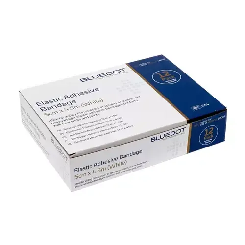 Blue Dot Wrapped White EAB 5cm x 4.5m (Pack 12) - 1146 - Image 1