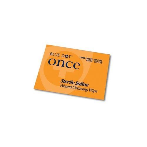 Blue Dot Sterile Saline Wipes (Pack 100) - 1047206 - Image 1