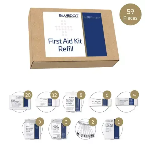 Blue Dot HSE CATERING 1-50 Person First-Aid Kit Refill - 50RF - Image 1