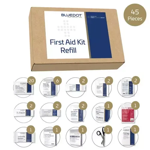 Blue Dot SMALL BS 8599-1 (2019) First-Aid Kit Refill - S10 - Image 1