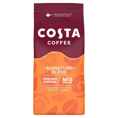 Costa Coffee Signature Medium Roast Blend Ground Coffee Beans 200g